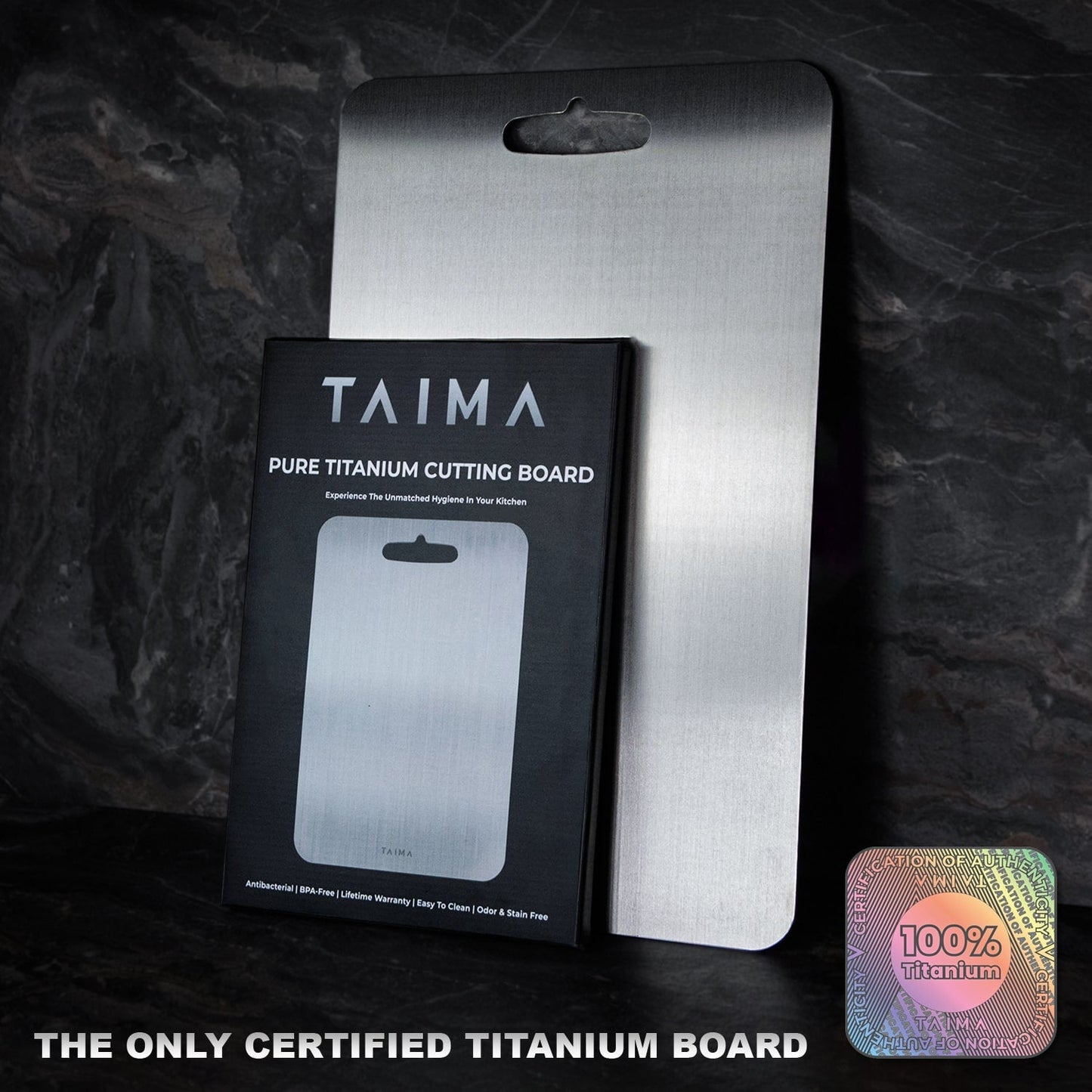 ¡BLACK FRIDAY SALE! The Original Taima™ Pure Titanium Cutting Board | Non-Toxic & Antimicrobial