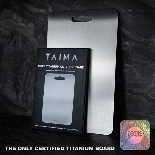 ¡BLACK FRIDAY SALE! The Original Taima™ Pure Titanium Cutting Board | Non-Toxic & Antimicrobial