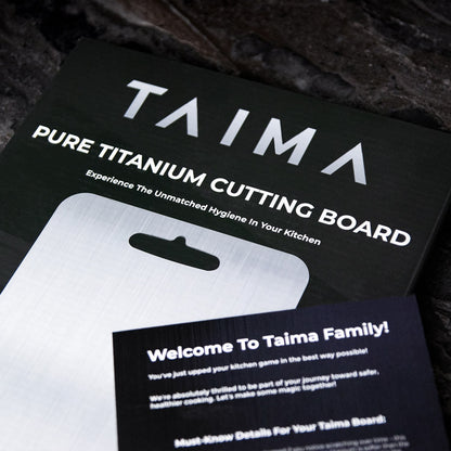 ¡BLACK FRIDAY SALE! The Original Taima™ Pure Titanium Cutting Board | Non-Toxic & Antimicrobial