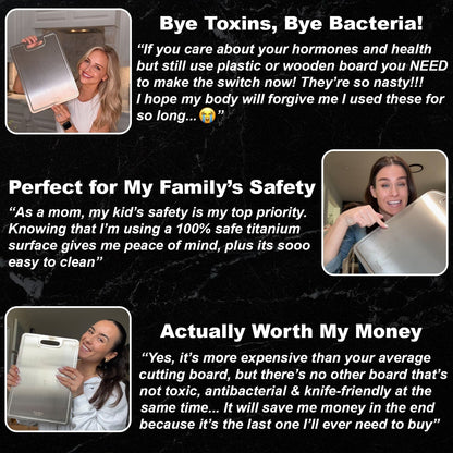 Certified Taima® Pure Titanium Cutting Board