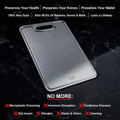 Certified Taima® Pure Titanium Cutting Board