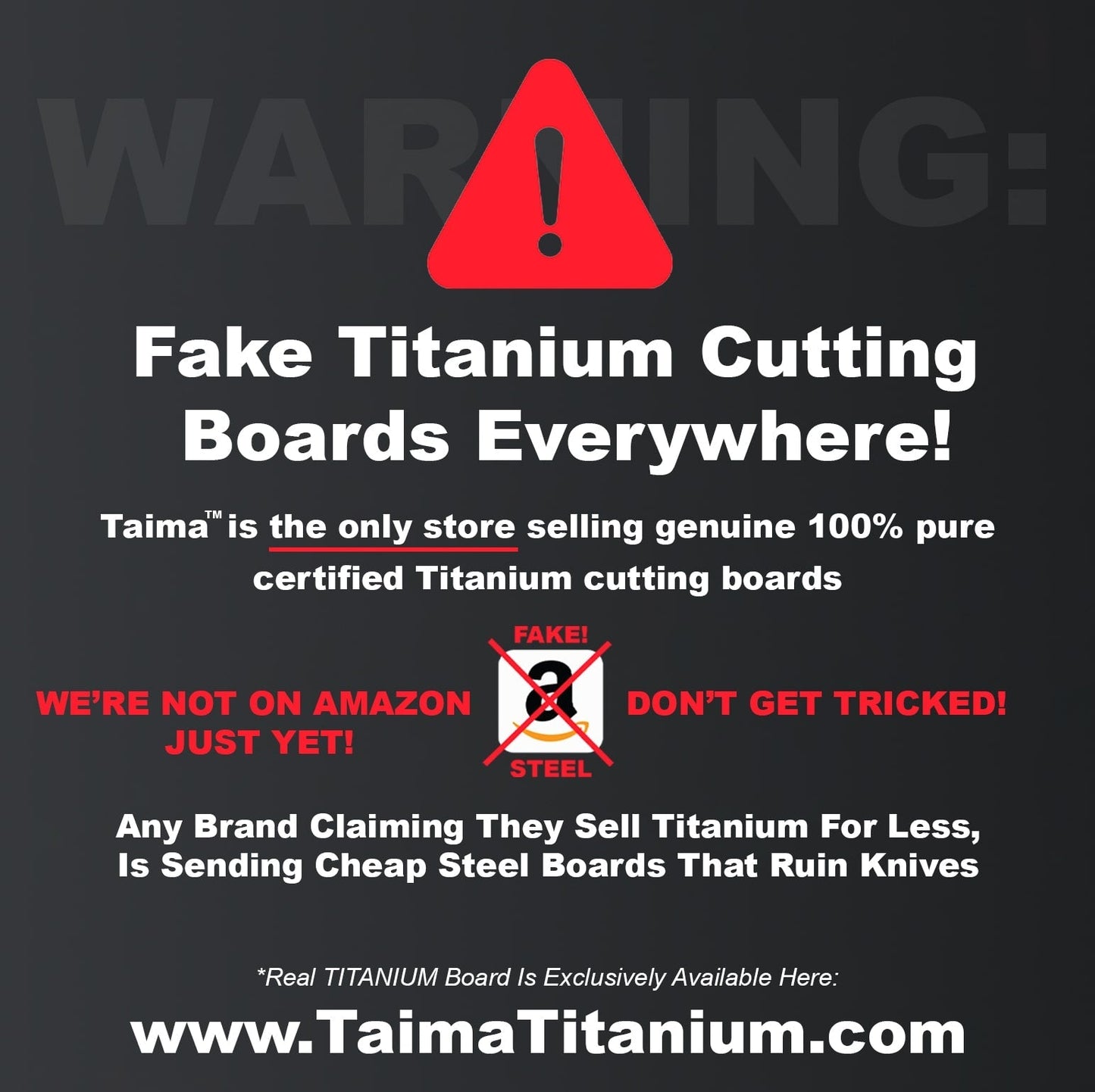 ¡BLACK FRIDAY SALE! The Original Taima™ Pure Titanium Cutting Board | Non-Toxic & Antimicrobial