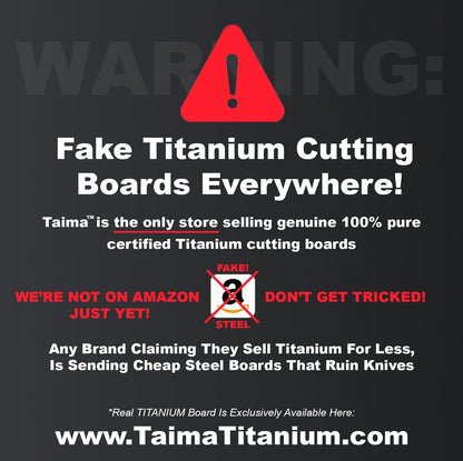 ¡BLACK FRIDAY SALE! The Original Taima™ Pure Titanium Cutting Board | Non-Toxic & Antimicrobial
